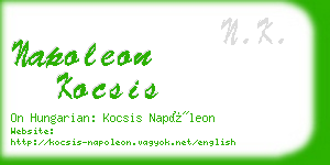 napoleon kocsis business card